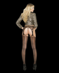 Crochet suspender pantyhose