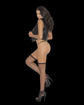 Big diamond net thigh high