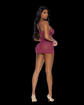 Lace and mesh babydoll with strappy