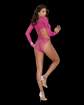 Long Sleeve Lace Teddy With Cut Out Design