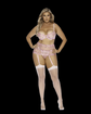 Embroidered lace and mesh underwire bra with adjustable straps