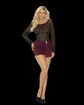 Lace and lycra mini dress