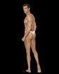 Mens snap closure thong.