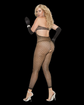 Crochet footless bodystocking with keyhole front