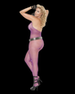 Fishnet halter bodystocking with open crotch