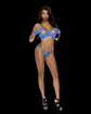 Leather demi bra with underwire cups