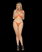 Leather demi bra with underwire cups