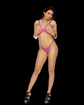 Leather demi bra with underwire cups